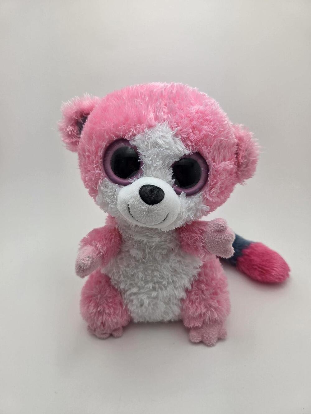 Ty Beanie Boo “Bubblegum” the Pink Lemur - No Hang Tag - UK Exc (Larger 9 inch)